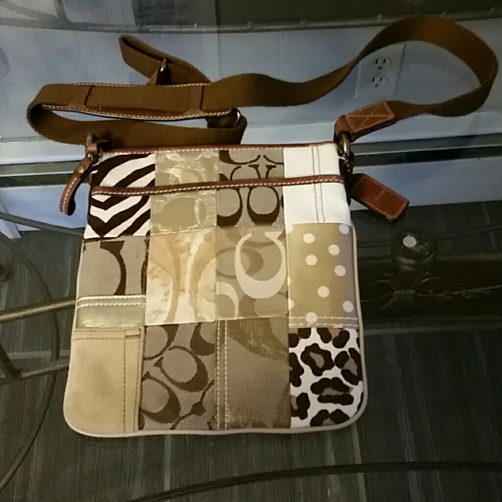 Coach signature shoulder bag.